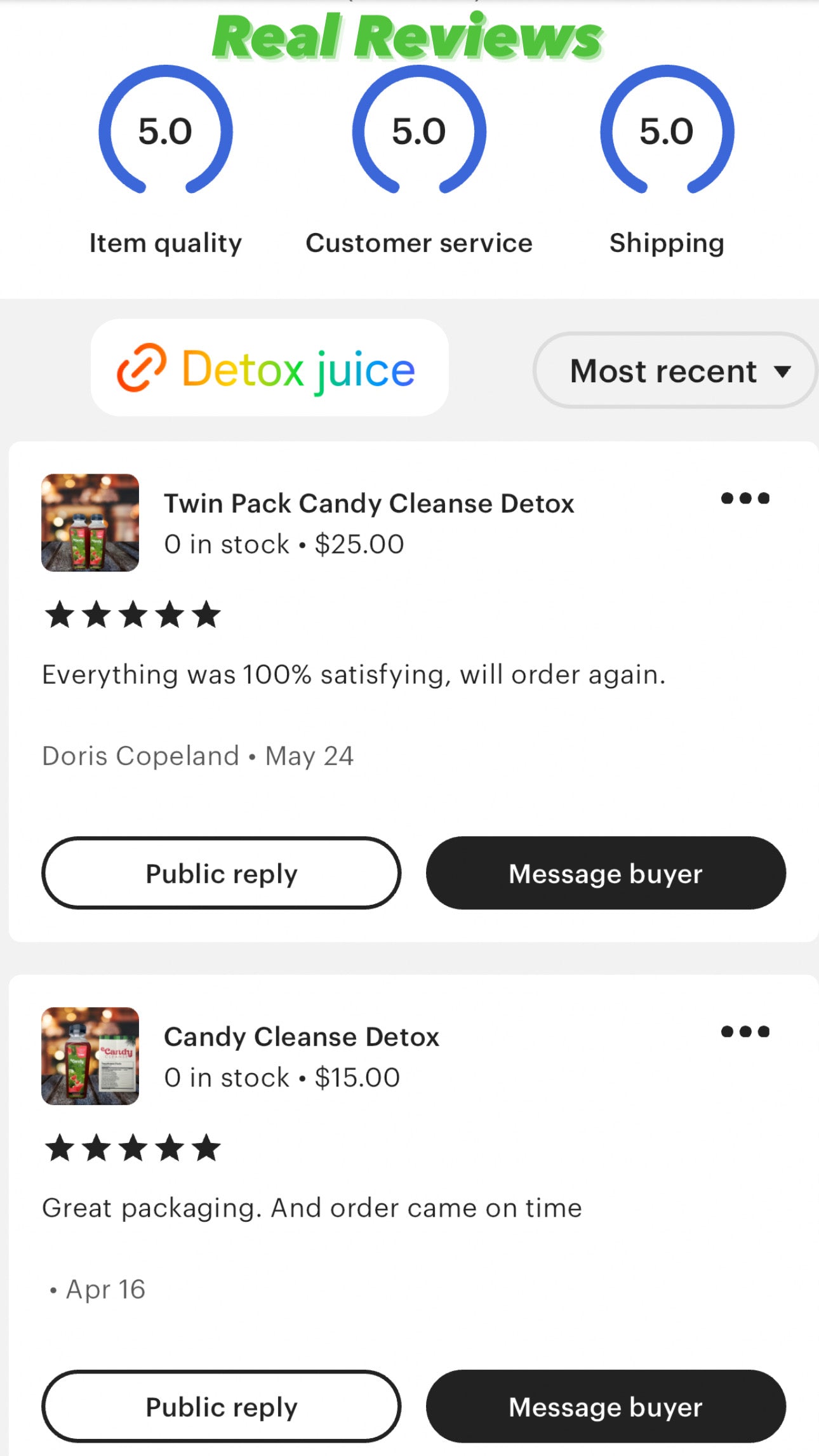 Single Bottle | Tropical Flavor | Candy Cleanse Detox