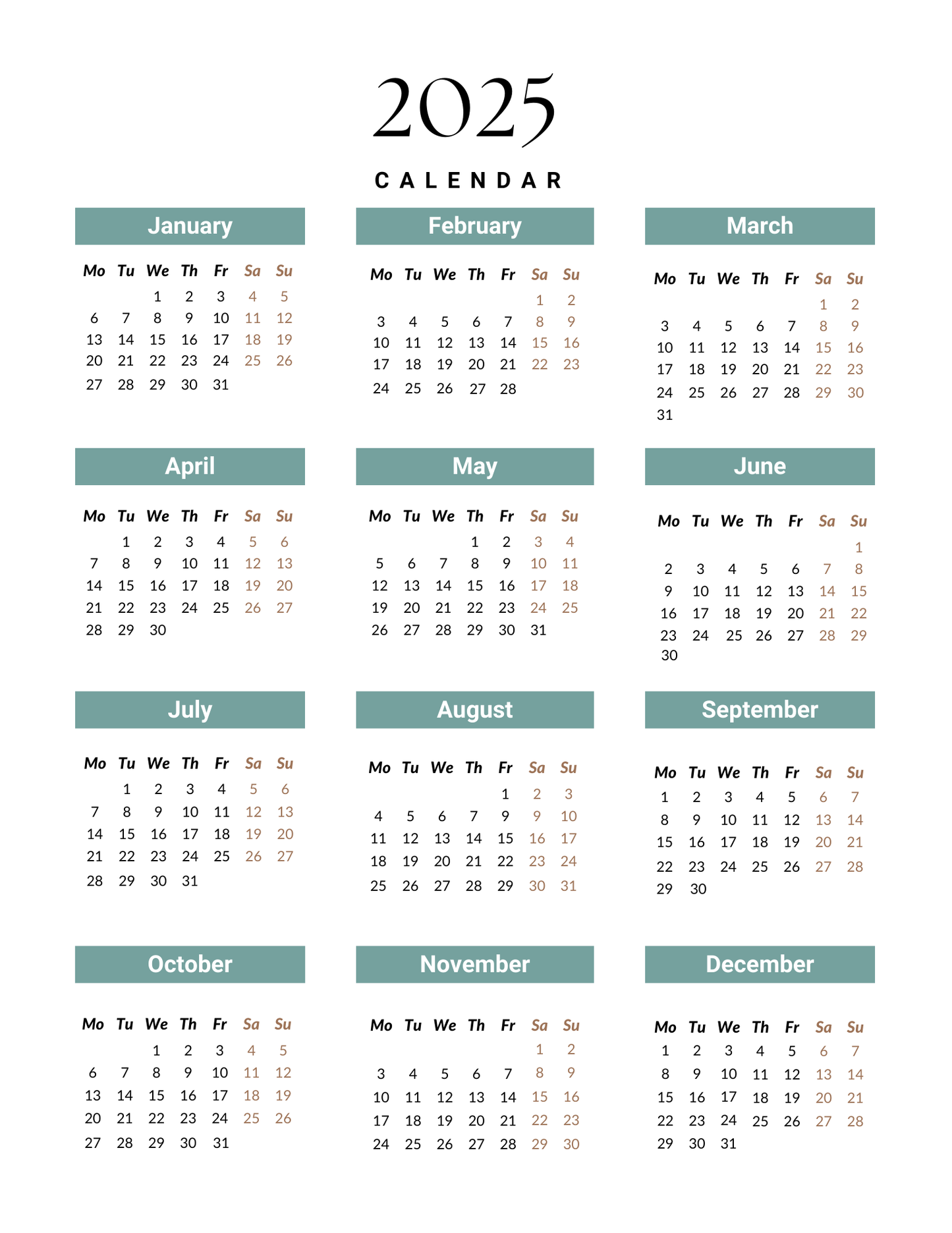 2025 ADHD Planner