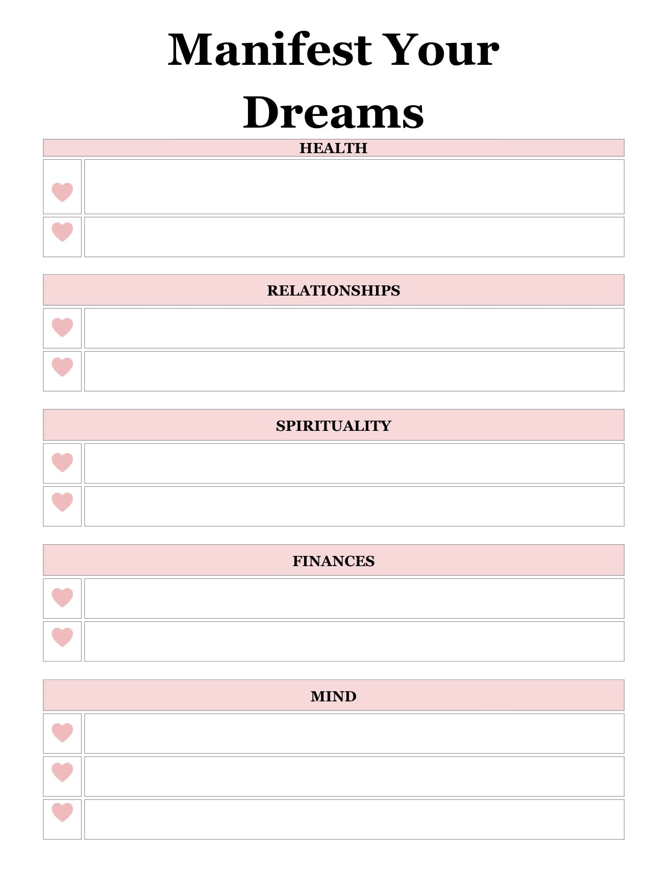 2025 Manifestation Journal (20 pages)