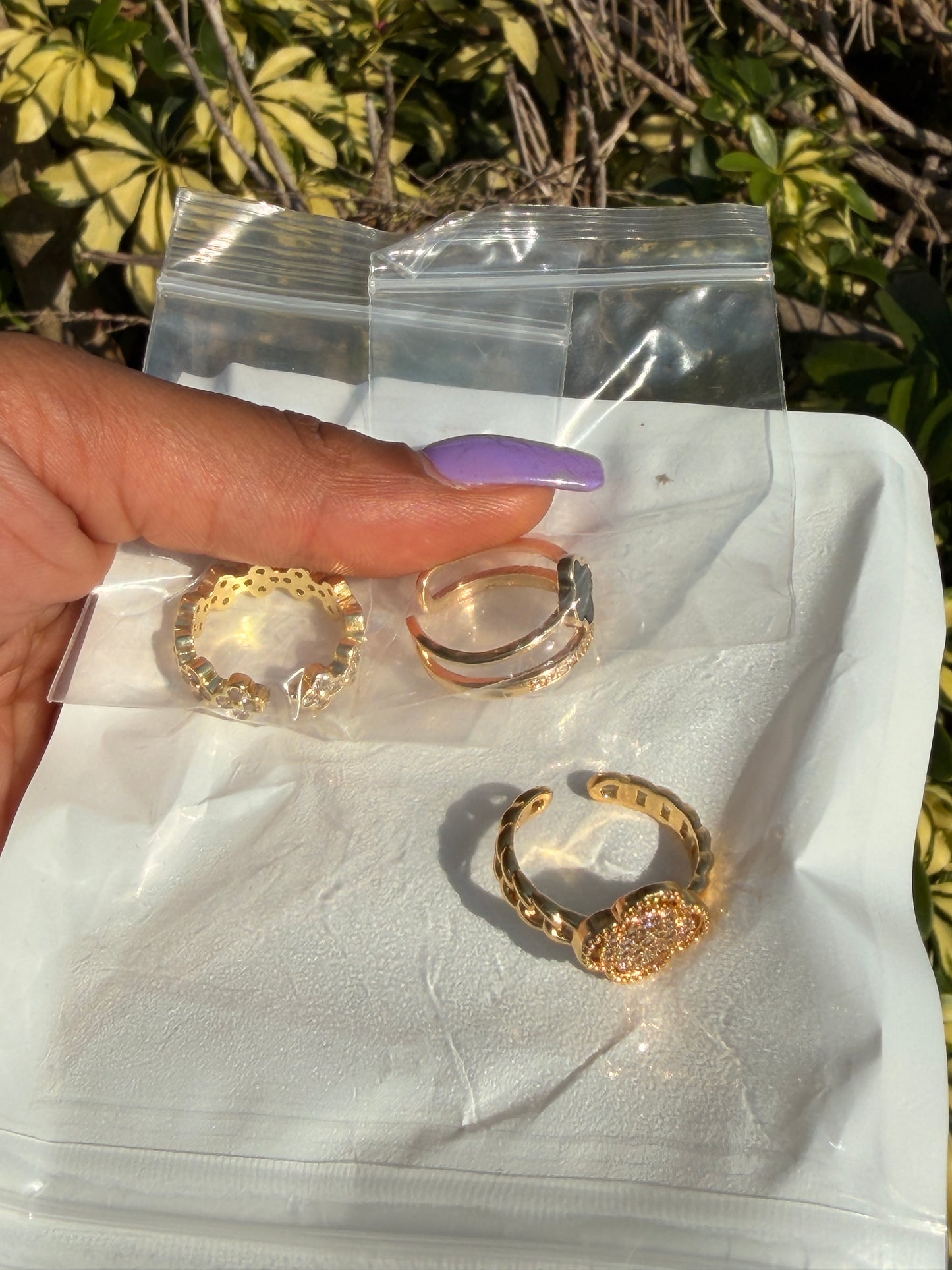 3 Bundle Sets Stackable Ring Set, 18K Gold & Silver Plated, Cubic Zirconia, Tarnish-Free