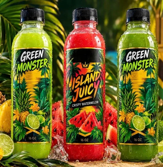 🌴 3-Day Cleanse Reset – 1 Island Juicy + 2 Green Monster