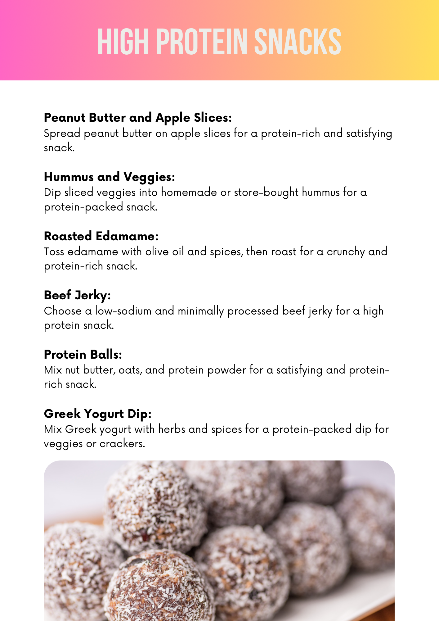 60 High Protein Snacks & Meal Plan