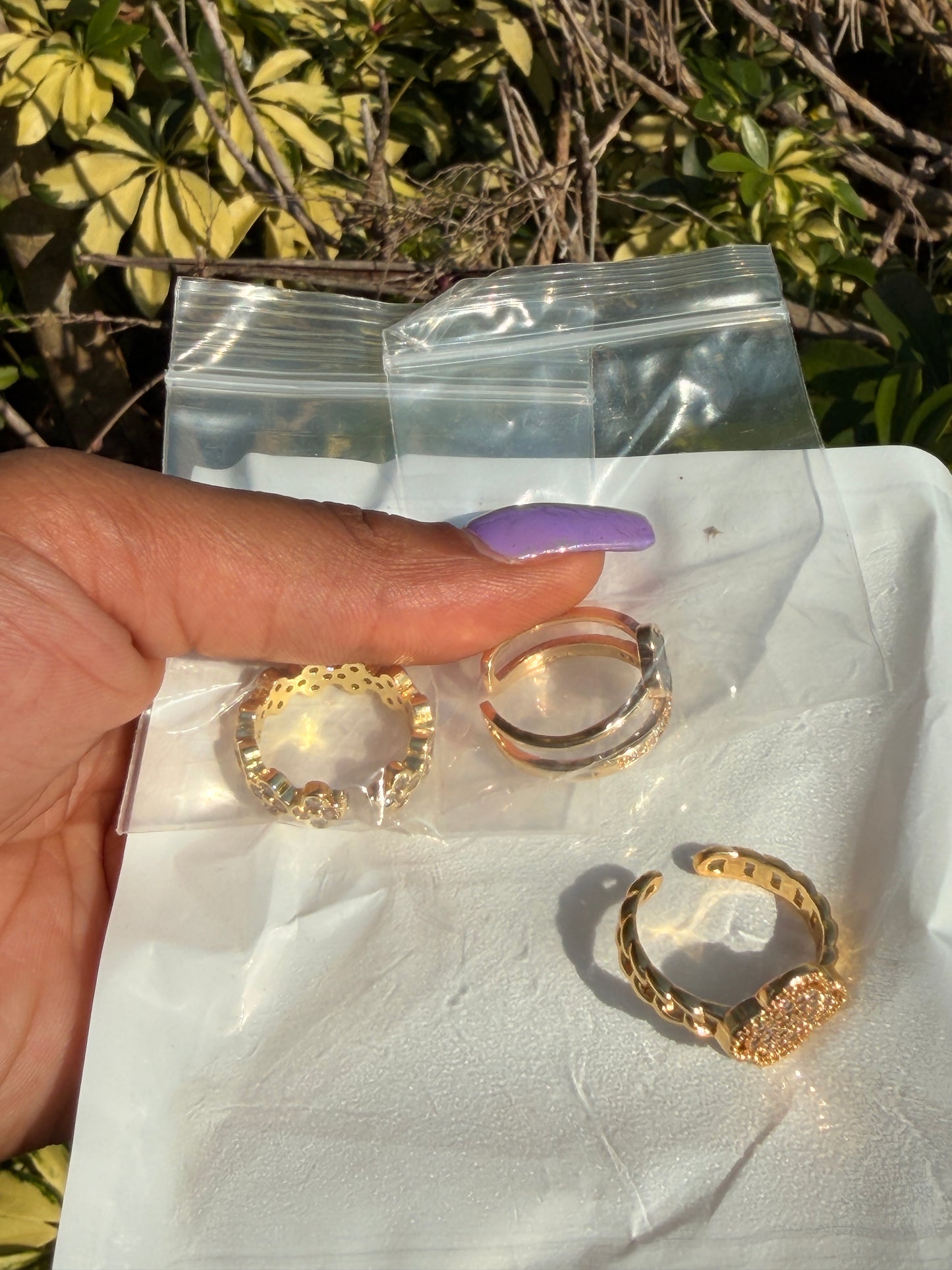 3 Bundle Sets Stackable Ring Set, 18K Gold & Silver Plated, Cubic Zirconia, Tarnish-Free
