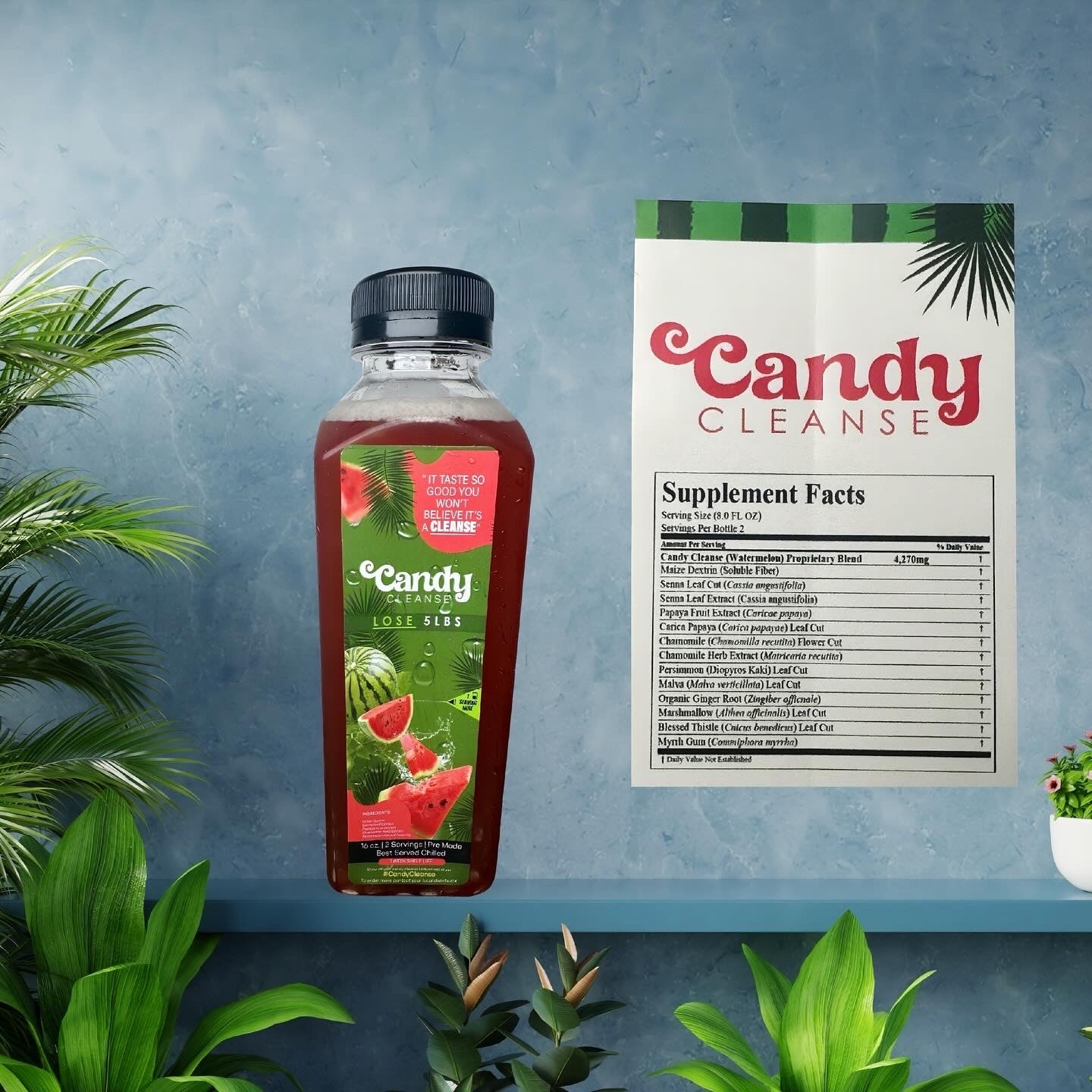 Single Bottle | watermelon Flavor | Candy Cleanse Detox