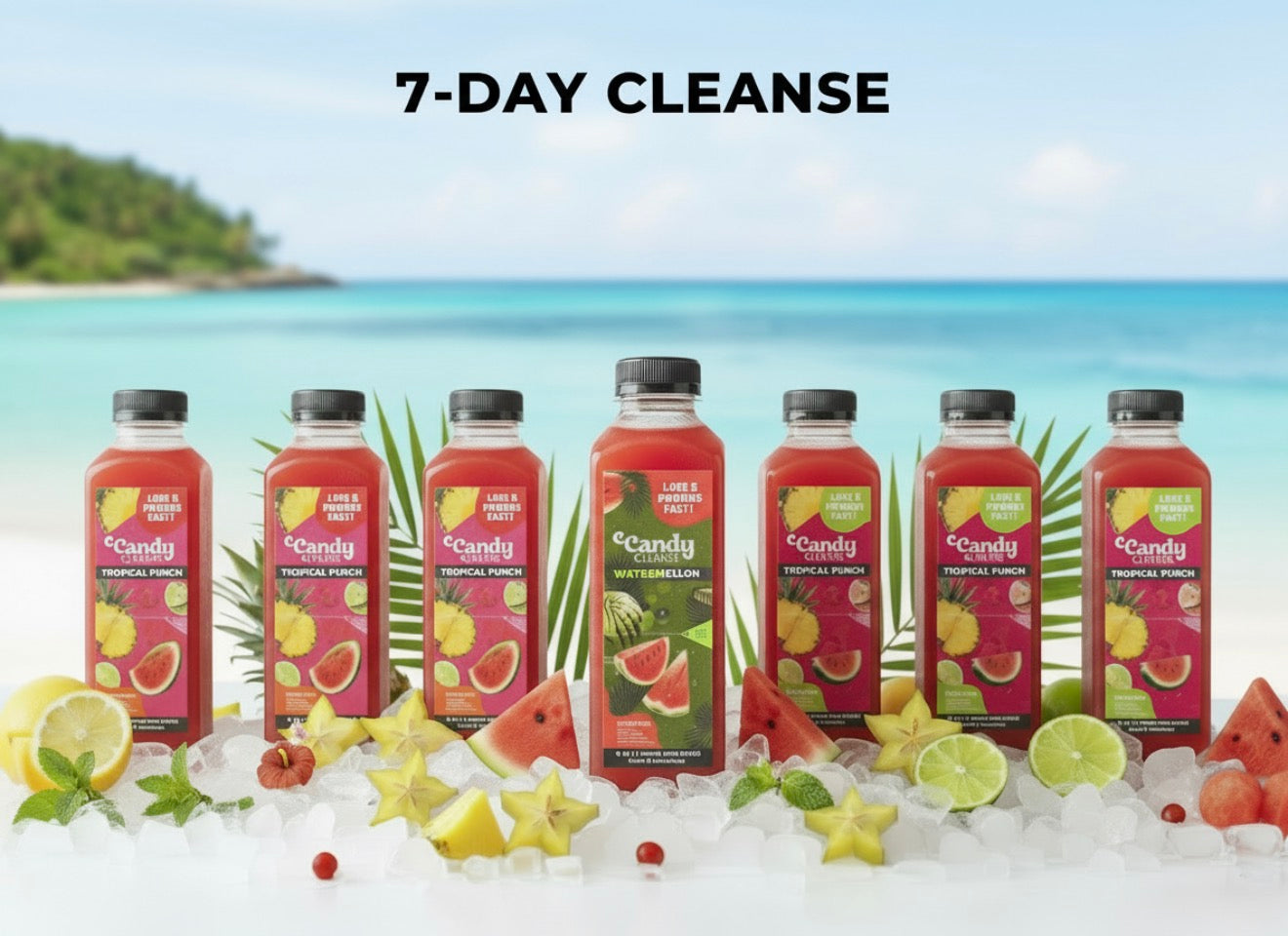 🌴7-Day Cleanse Transformation Pack Mix (5 watermelon&2 Tropical)
